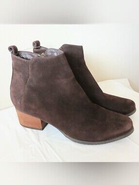 Blondo Waterproof Ankle Boots Brown Suede Women's Size 10